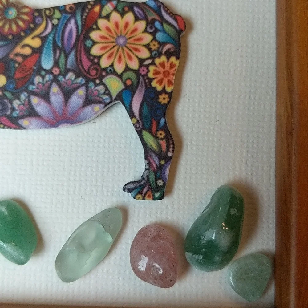 Pug or Bulldog art framed jewelry art jewelry collage mosaic Crossposted Home - Picture 7 of 11